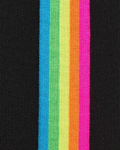 Pull Col Rond Bande Multicolore Aux Manches