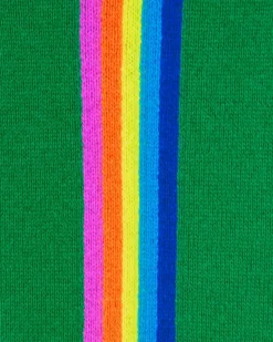 Pull Col Rond Bande Multicolore Aux Manches