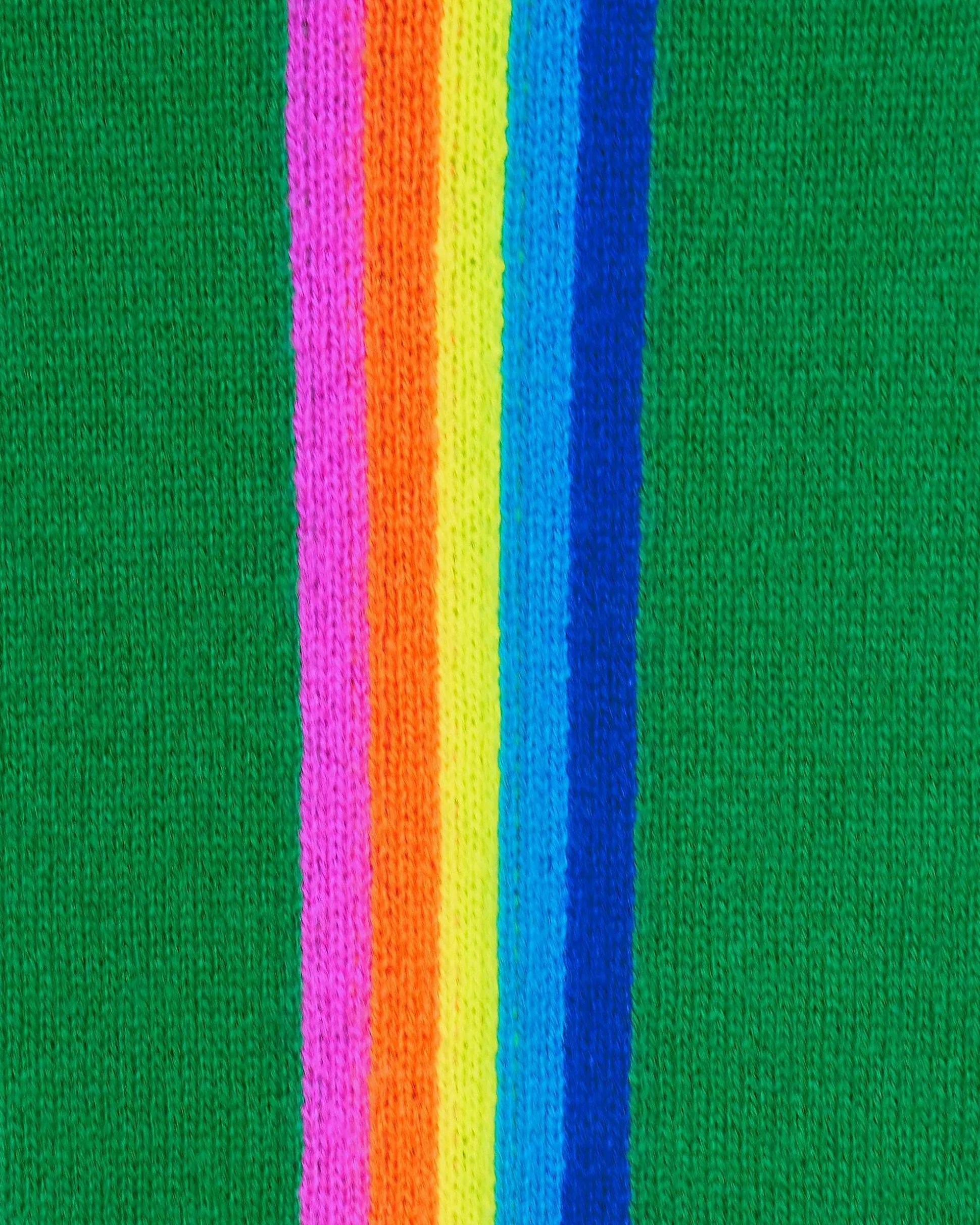 Pull Col Rond Bande Multicolore Aux Manches