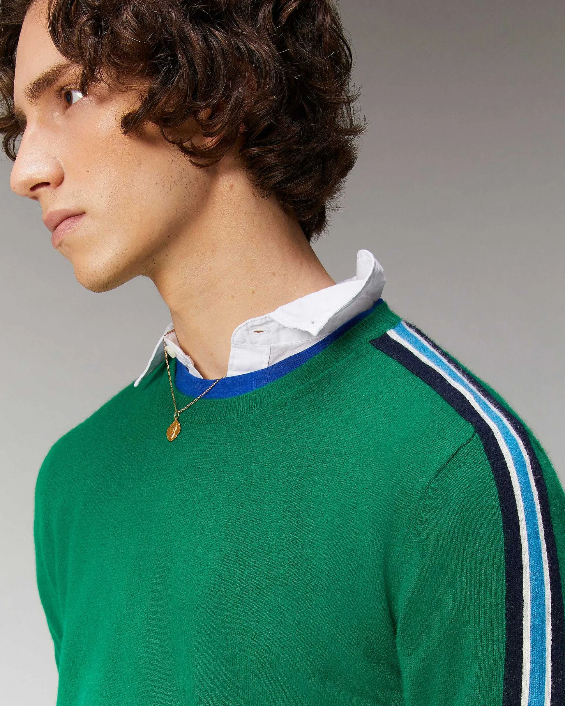 Pull Col Rond Bandes