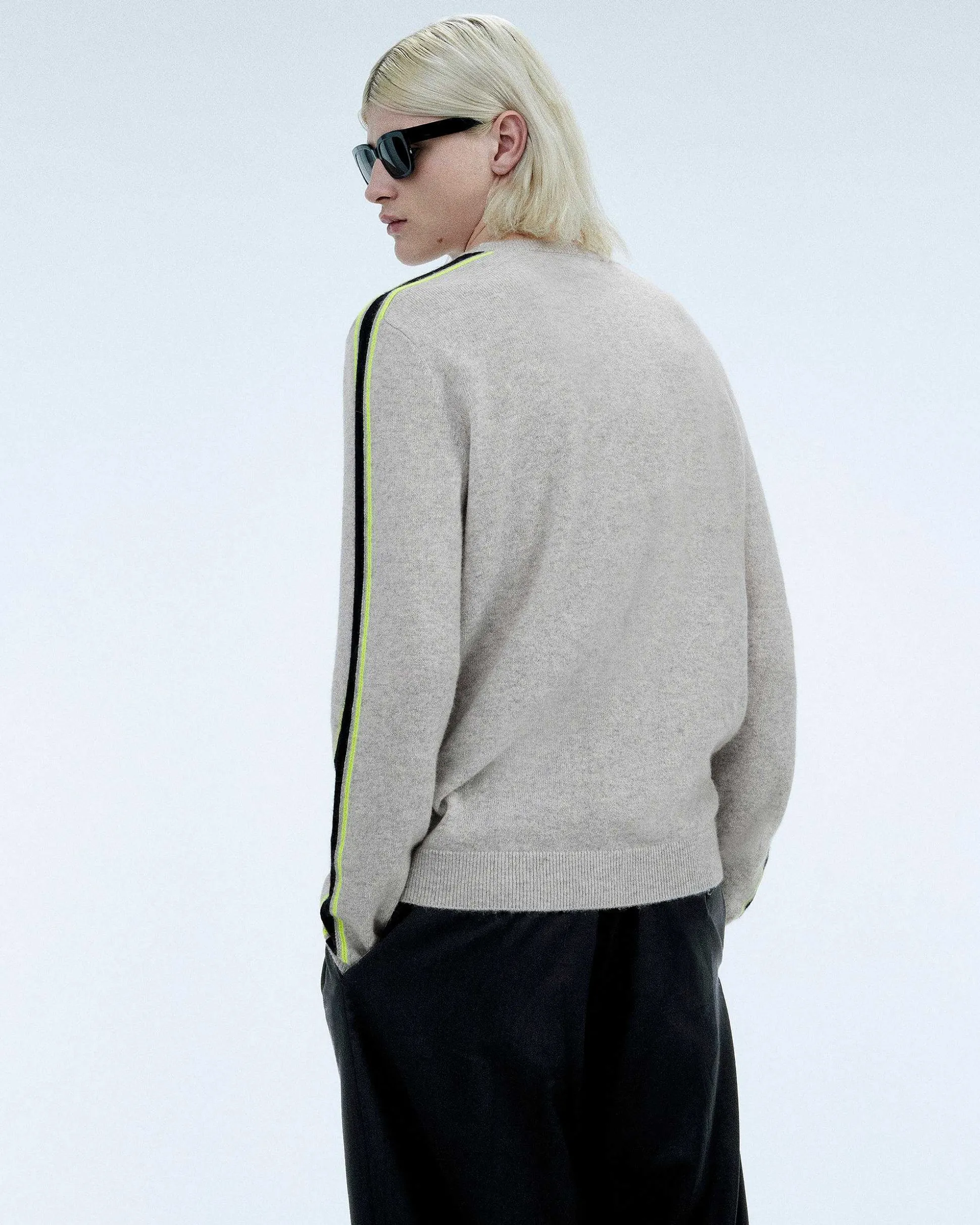 Pull Col Rond Bandes