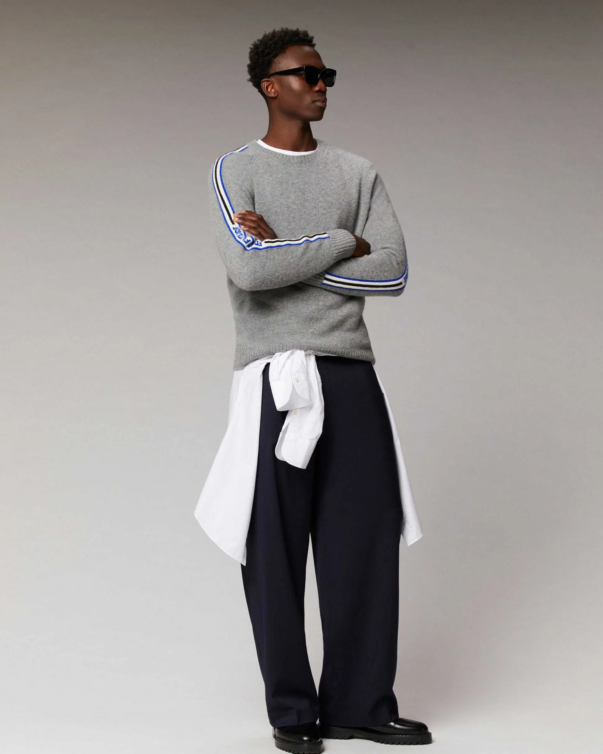 Pull Col Rond Bandes Future