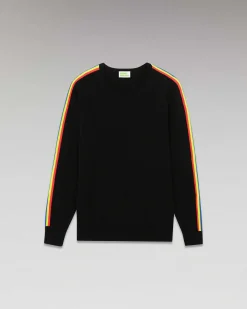 Pull Col Rond Bandes Manches Multicolore