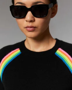 Pull Col Rond Bandes Multico Raglan