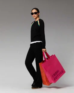 Pull Col Rond Bandes Multico Raglan