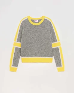 Pull Col Rond Bandes Tricolore