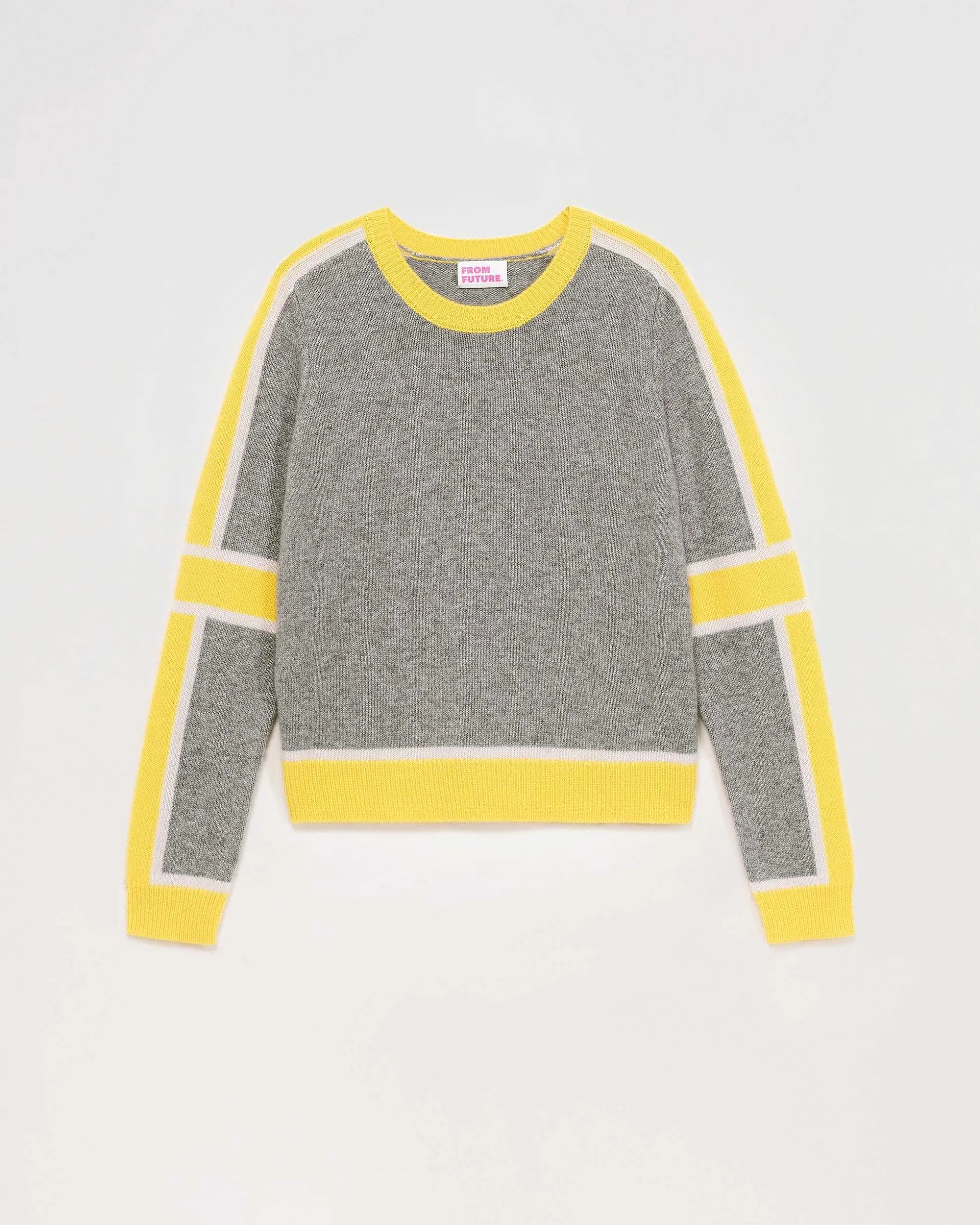 Pull Col Rond Bandes Tricolore