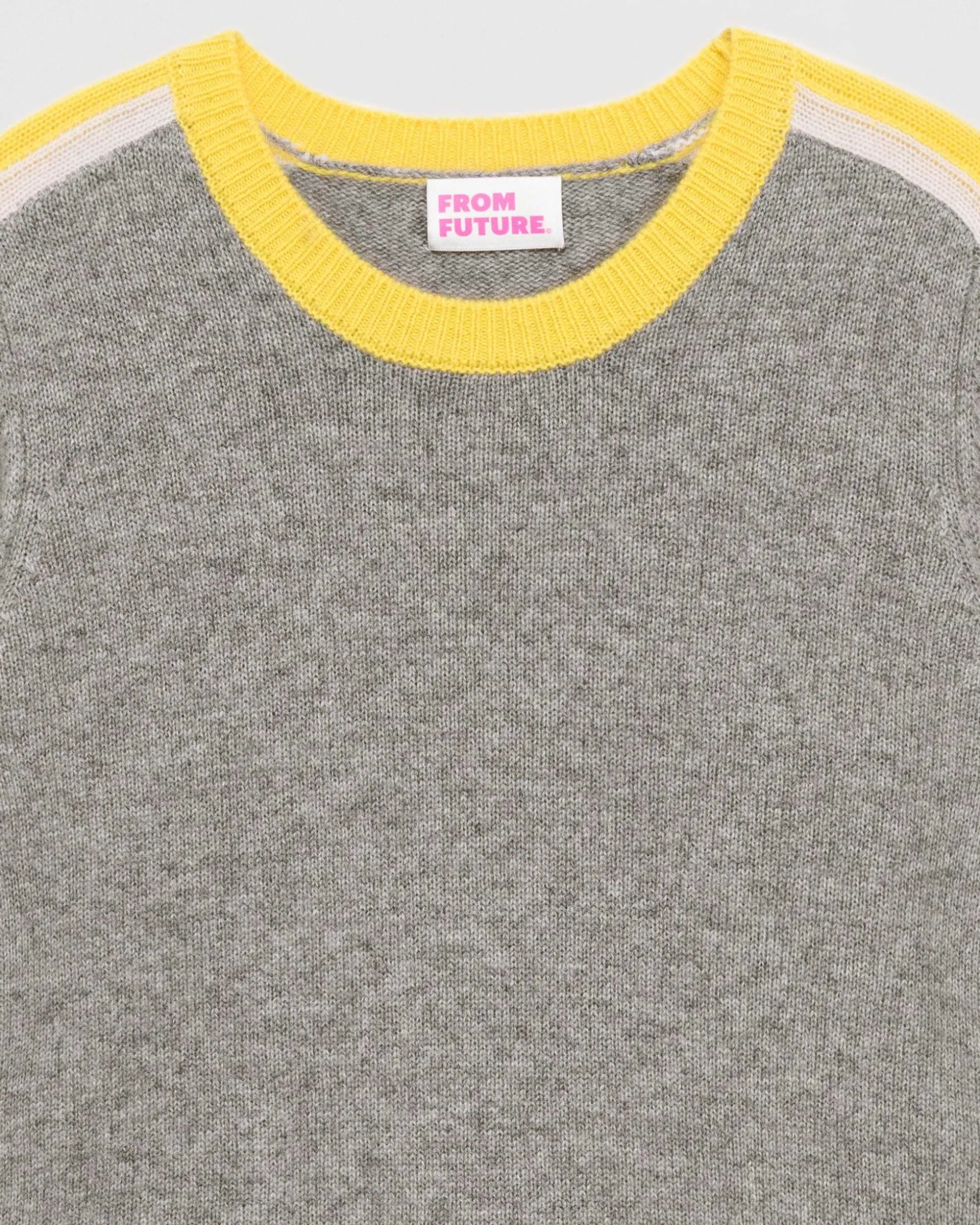 Pull Col Rond Bandes Tricolore