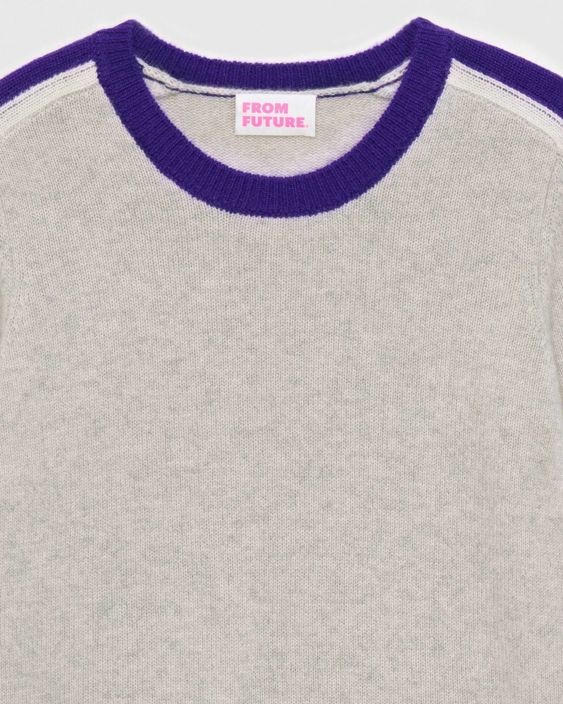 Pull Col Rond Bandes Tricolore