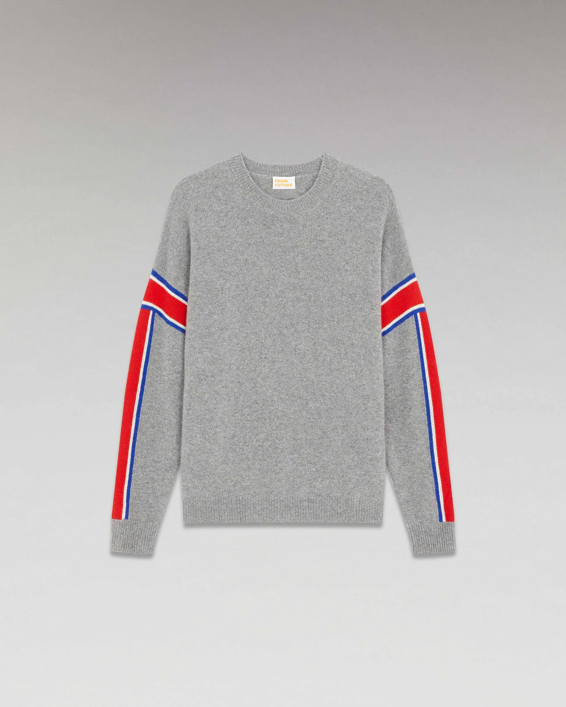 Pull Col Rond Bandes Tricolore