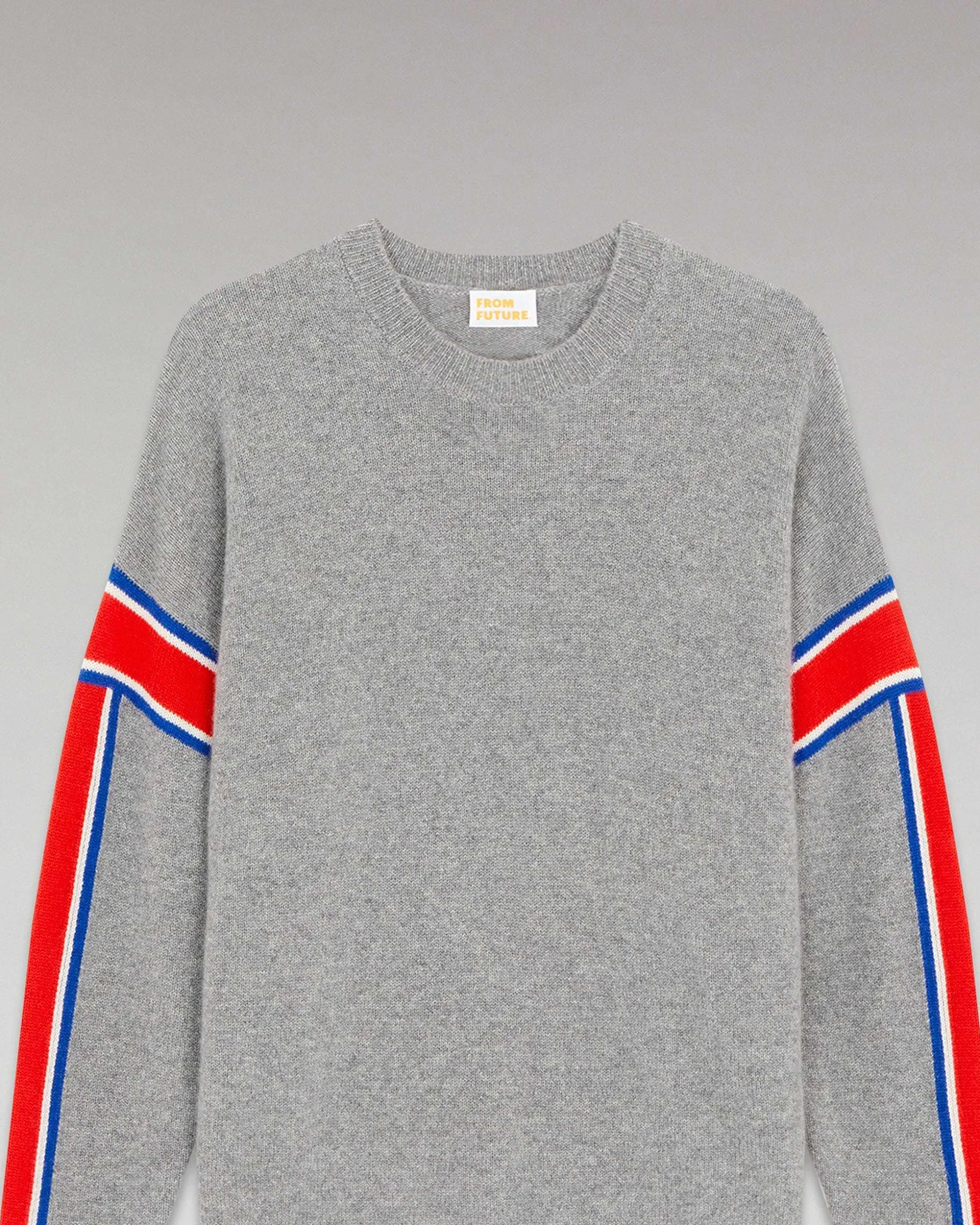 Pull Col Rond Bandes Tricolore