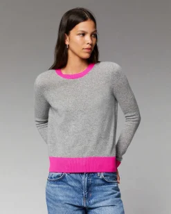 Pull Col Rond Bicolore Leger