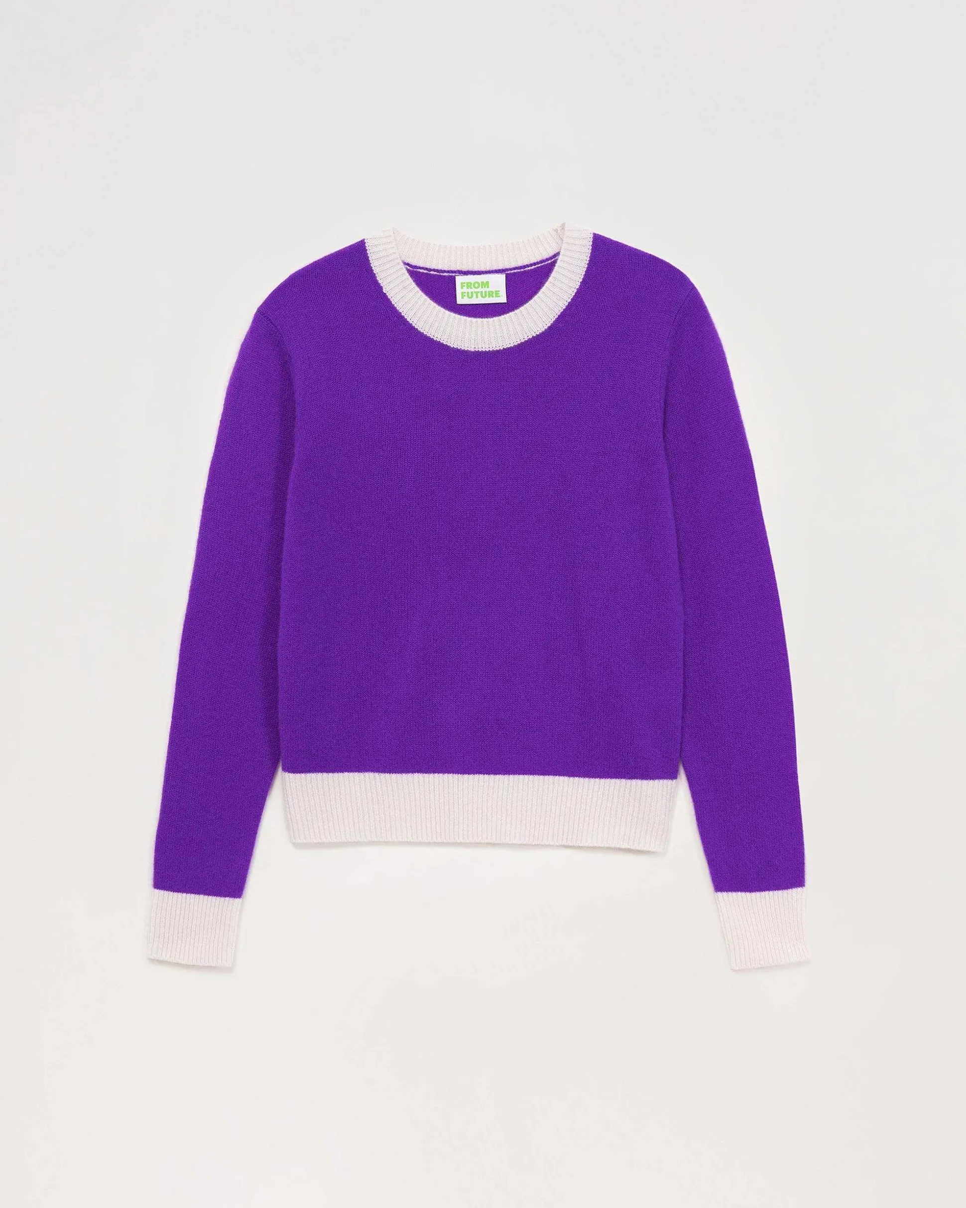 Pull Col Rond Bicolore Leger