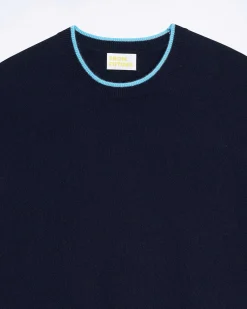 Pull Col Rond Bord Contraste