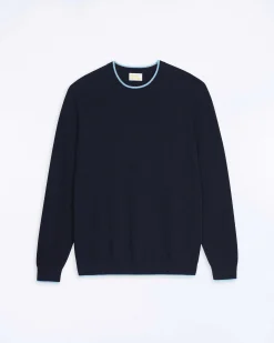 Pull Col Rond Bord Contraste