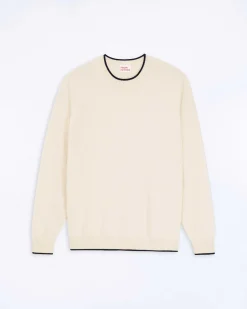 Pull Col Rond Bord Contraste