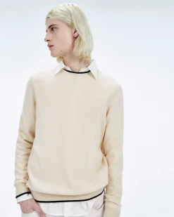 Pull Col Rond Bord Contraste