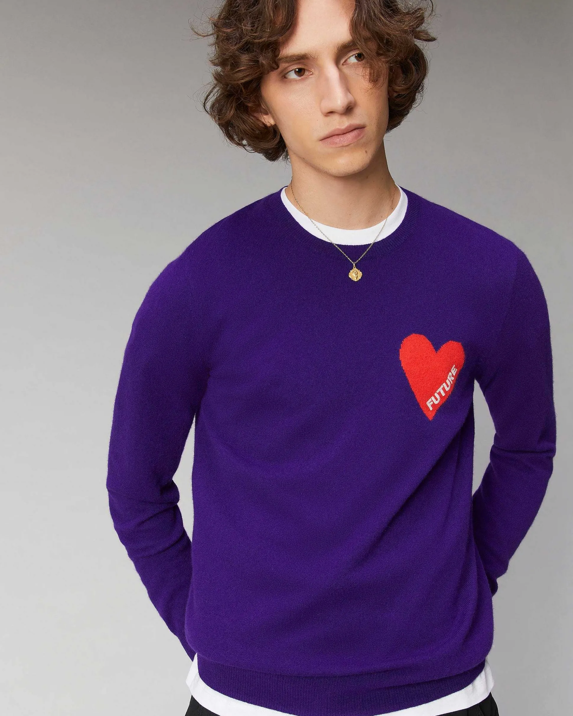 Pull Col Rond Coeur