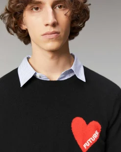 Pull Col Rond Coeur