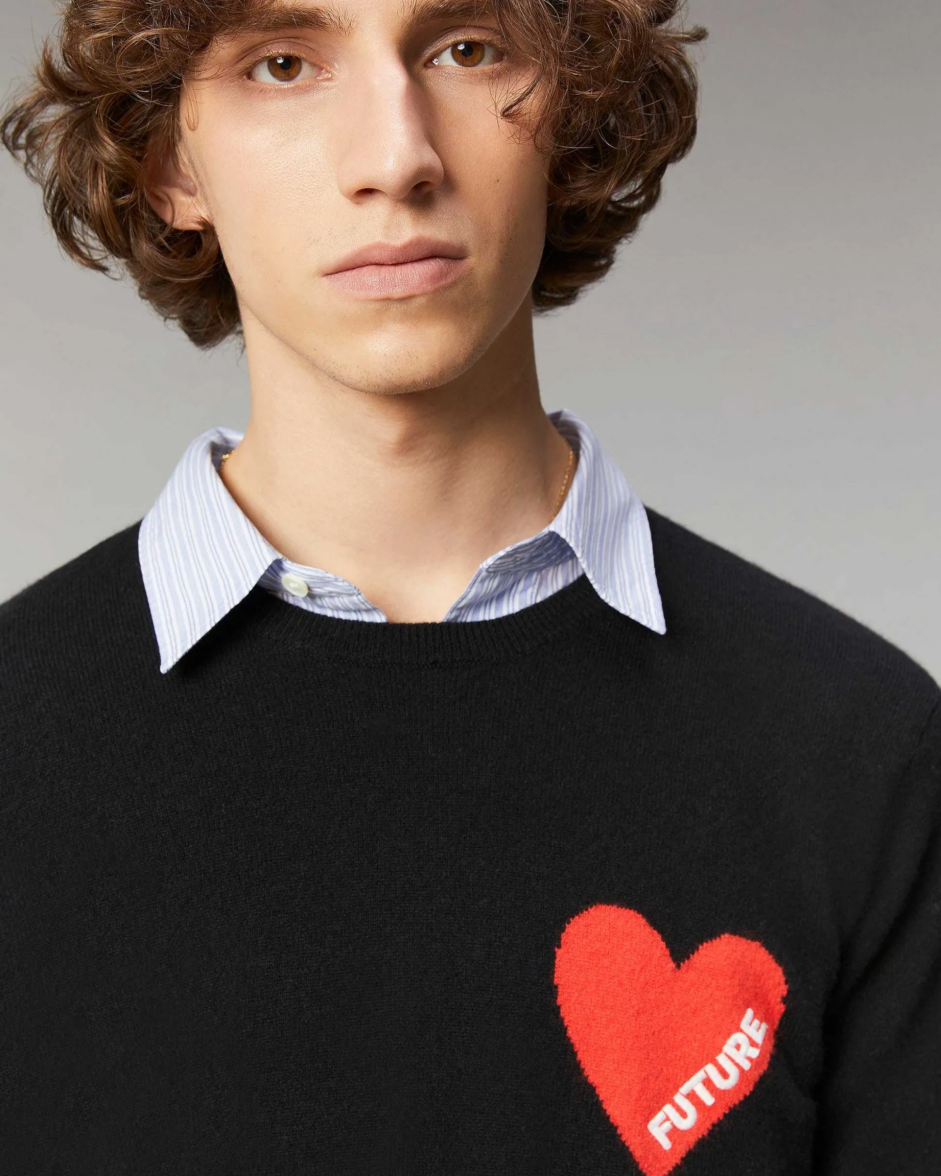 Pull Col Rond Coeur