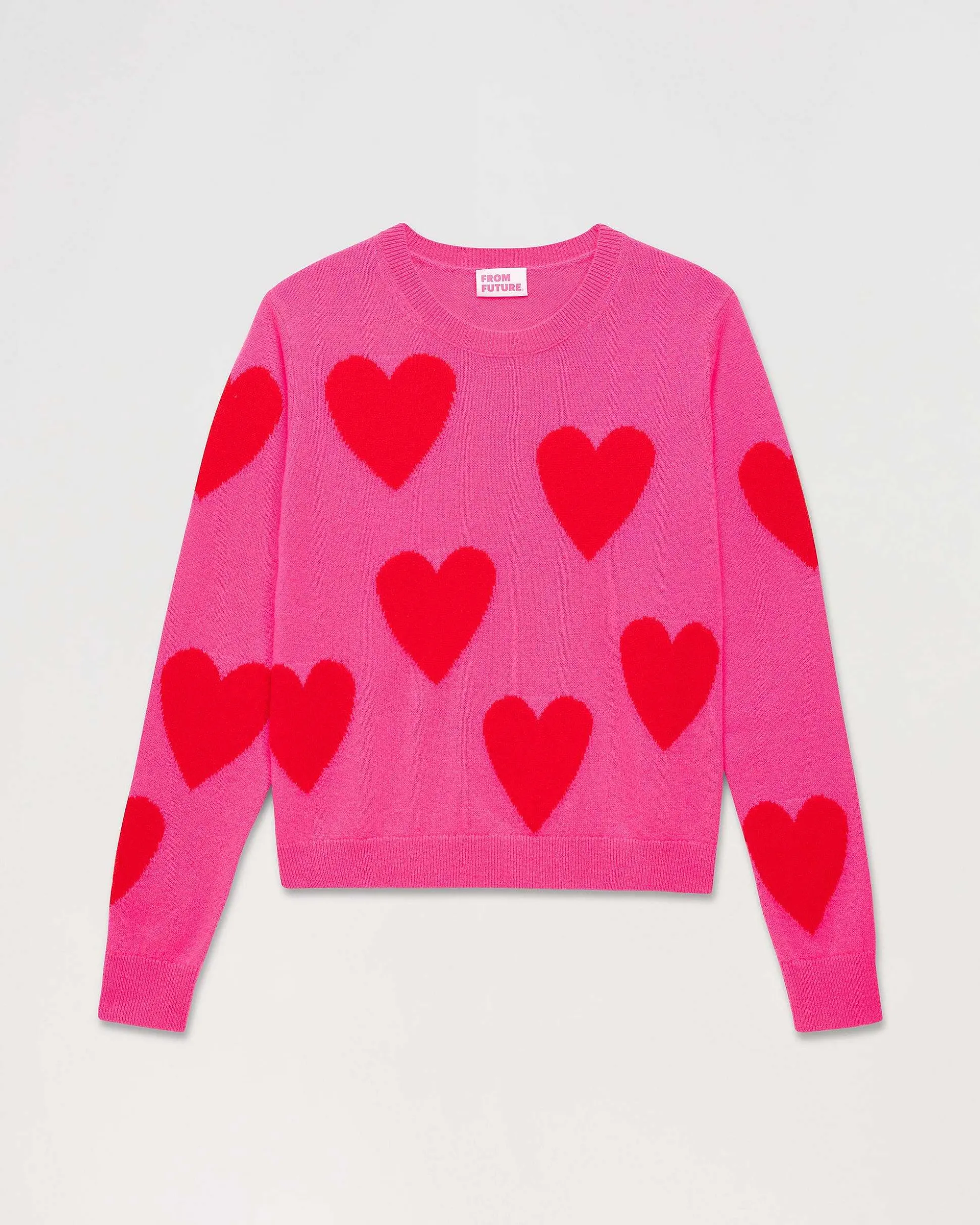 Pull Col Rond Coeur All-Over Light