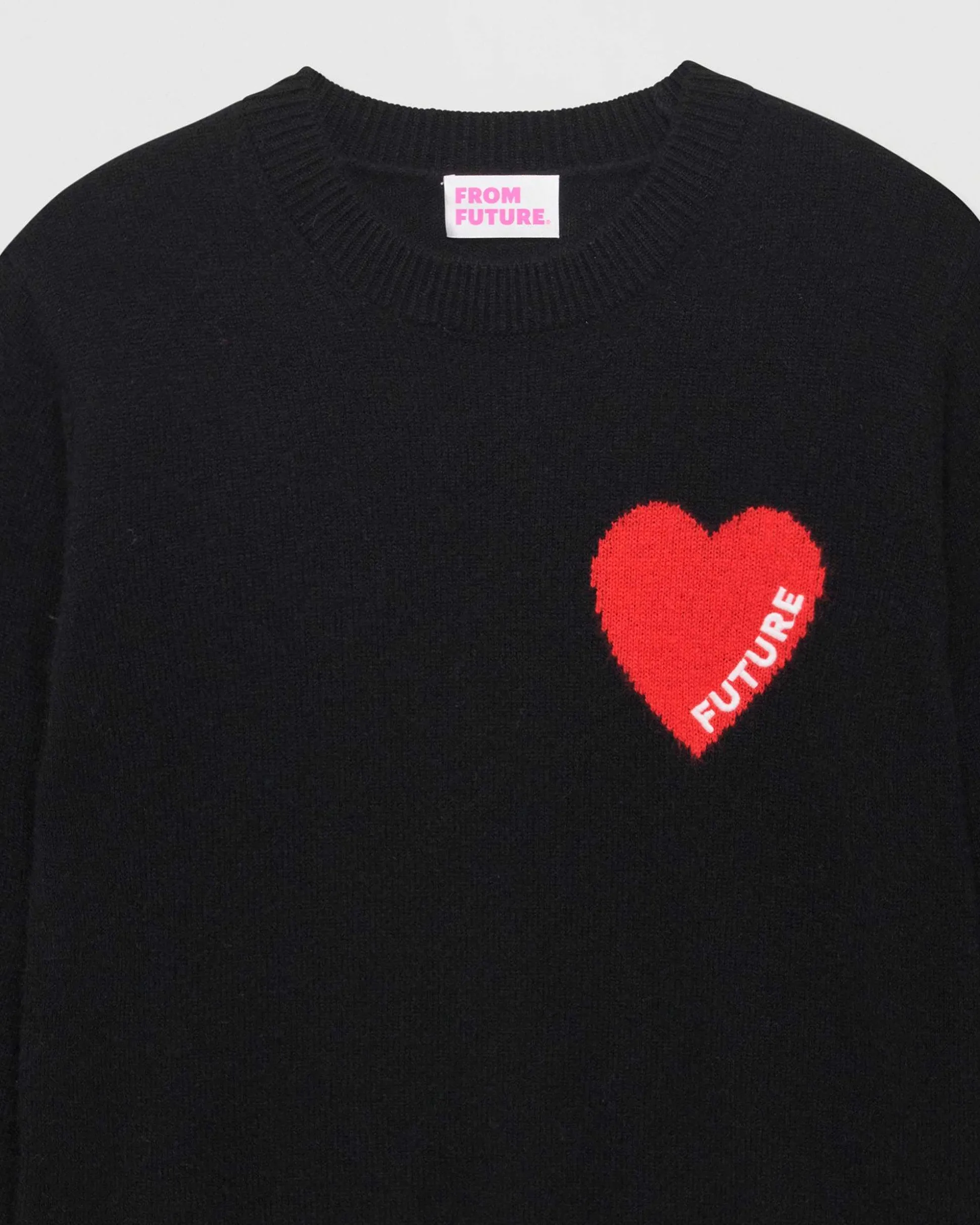 Pull Col Rond Coeur Leger