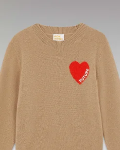 Pull Col Rond Coeur Leger