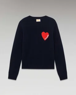 Pull Col Rond Coeur Leger