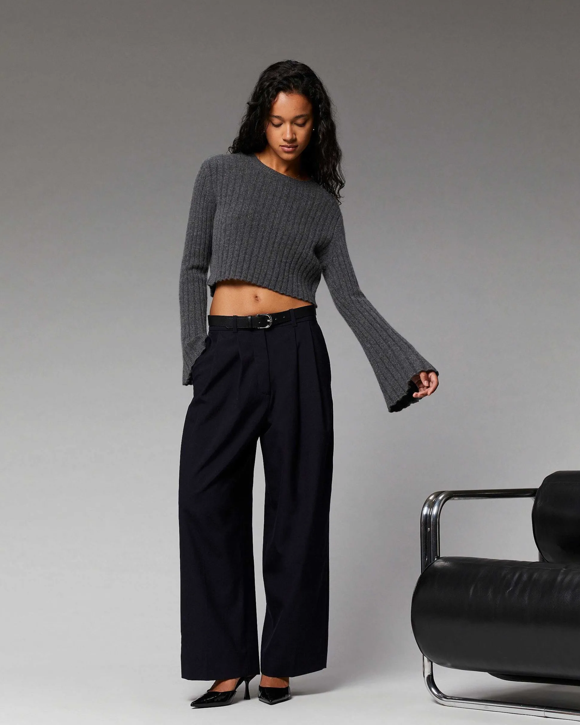 Pull Col Rond Court Manches Evasees