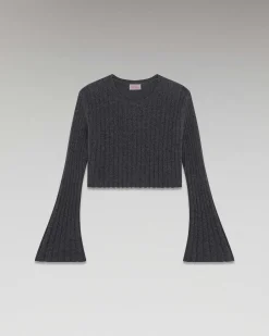 Pull Col Rond Court Manches Evasees