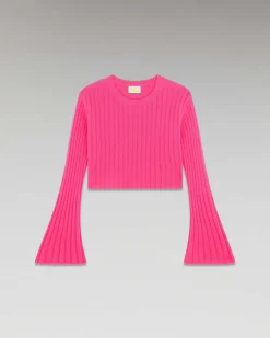 Pull Col Rond Court Manches Evasees