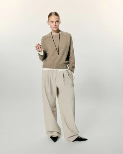 Pull Col Rond Coutures Apparentes