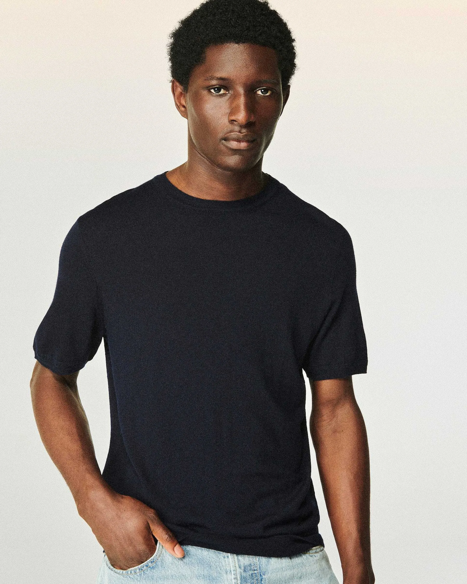 Pull Col Rond Manches Courtes