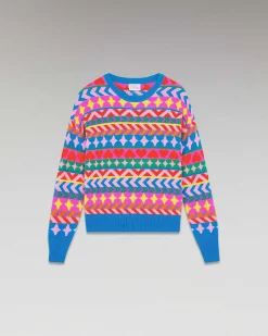 Pull Col Rond Norvegien Allover