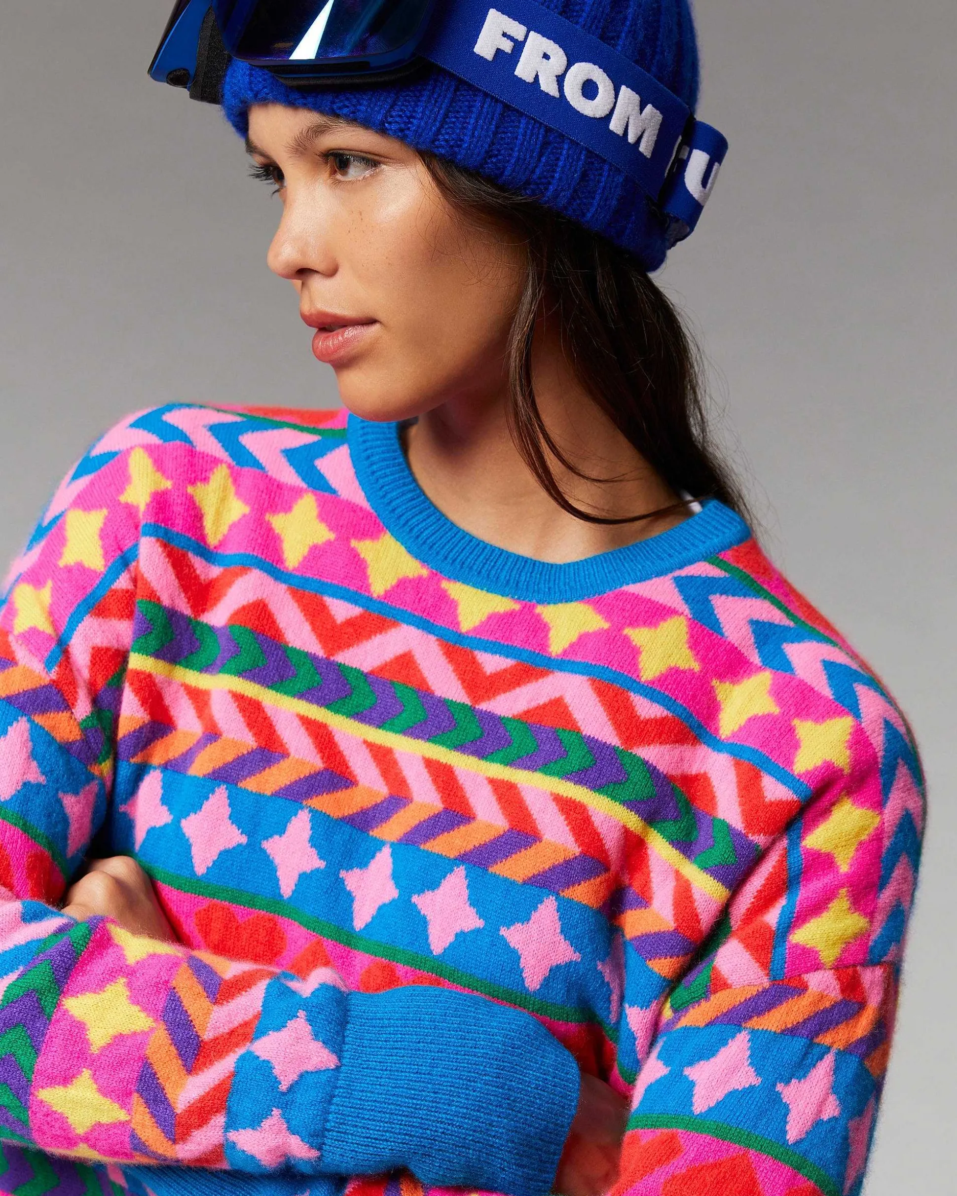 Pull Col Rond Norvegien Allover