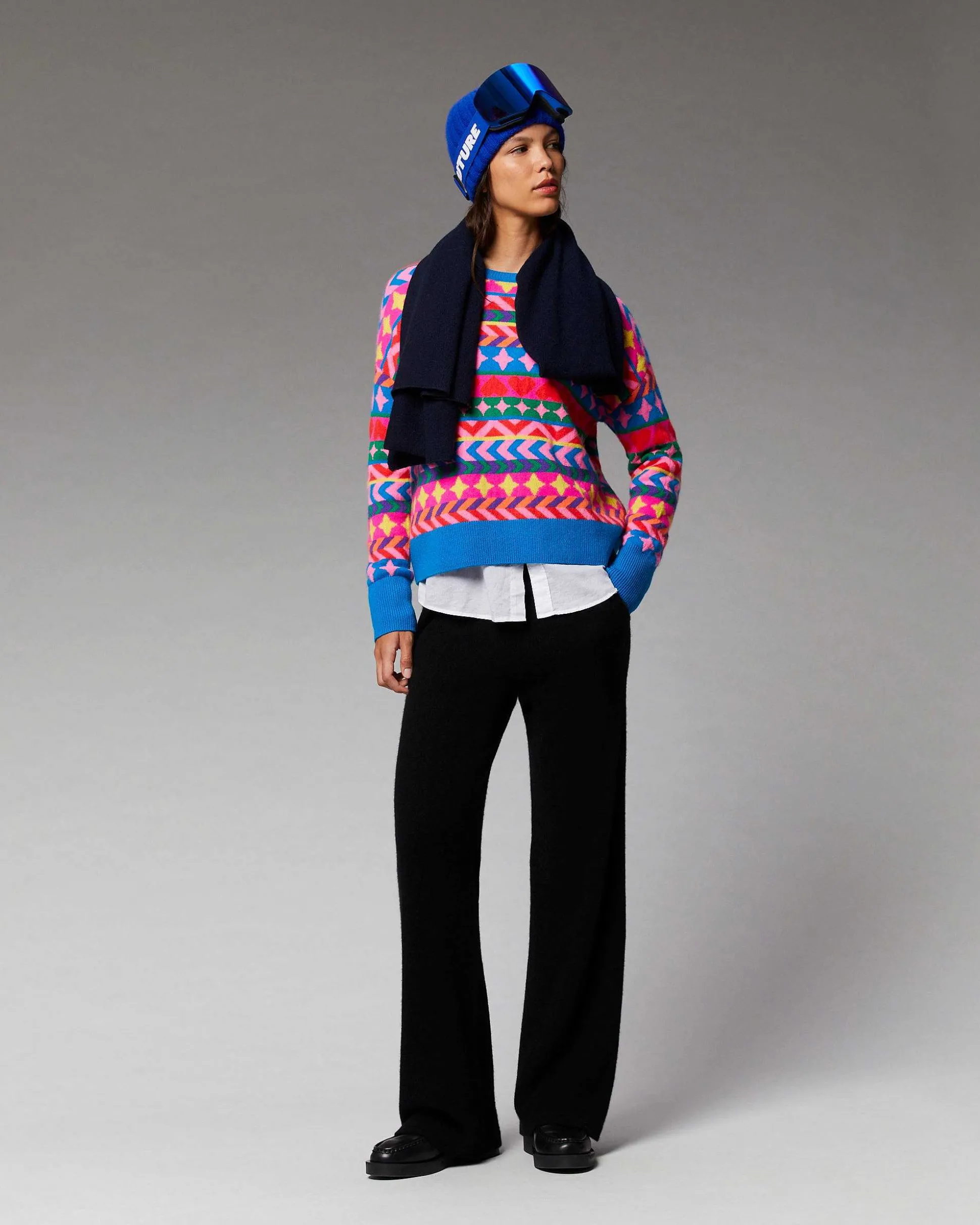 Pull Col Rond Norvegien Allover