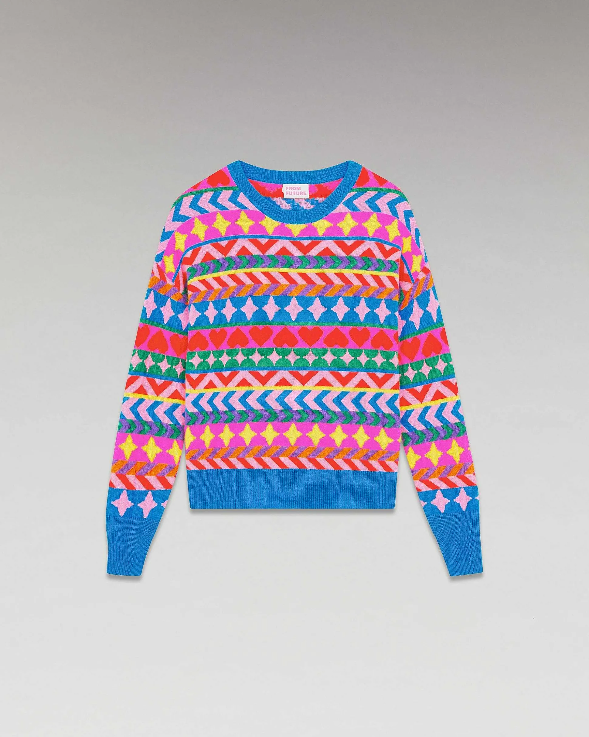 Pull Col Rond Norvegien Allover