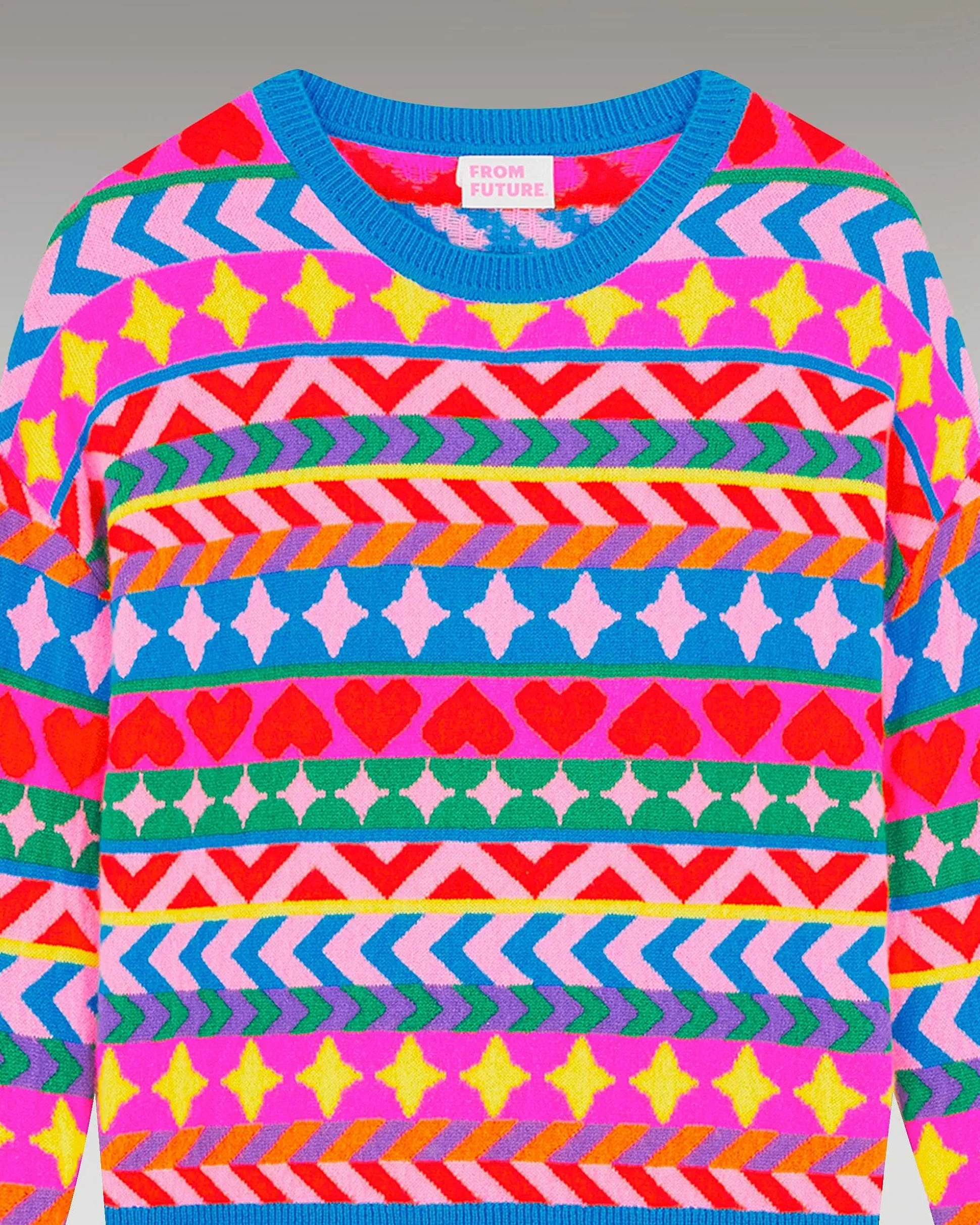 Pull Col Rond Norvegien Allover