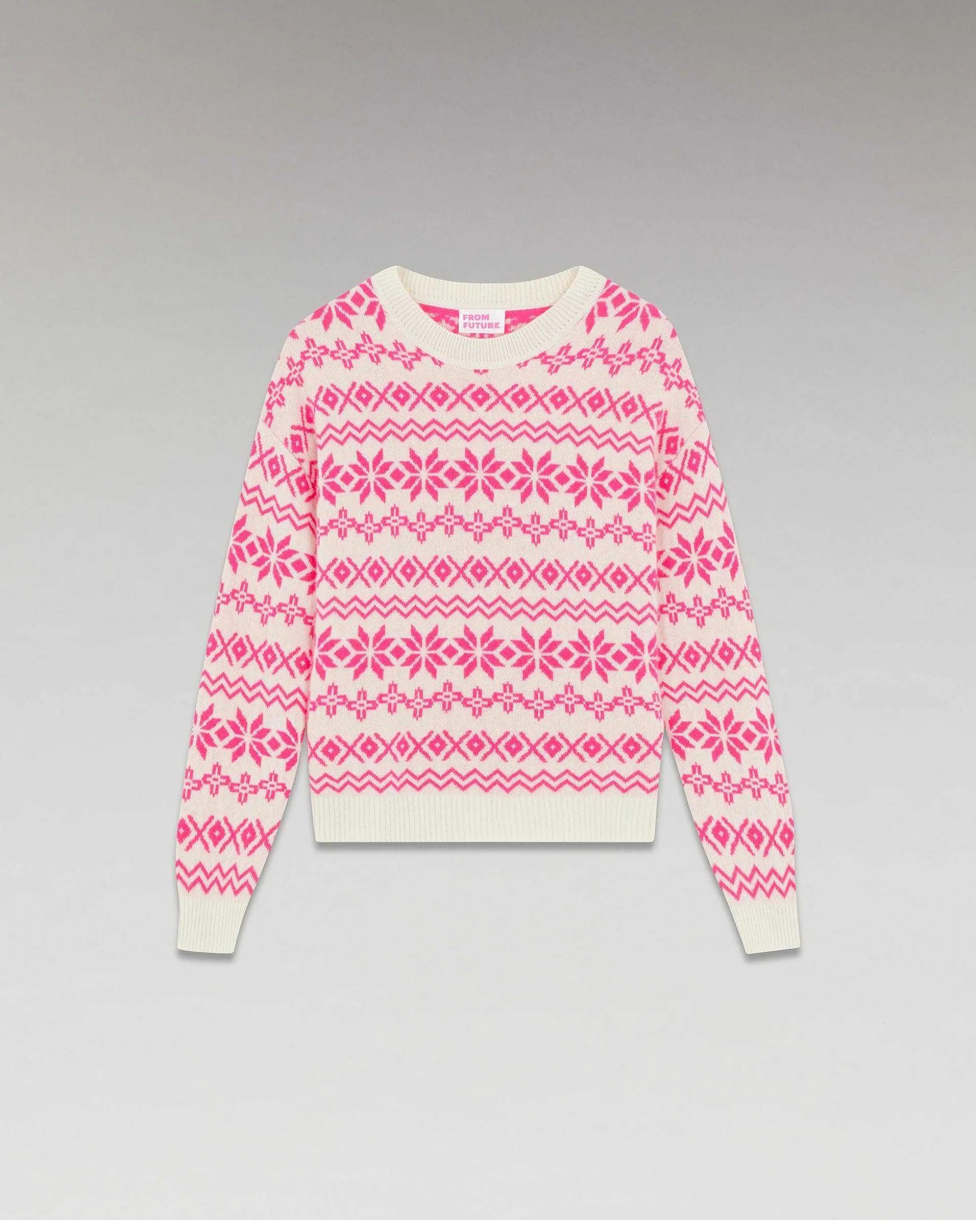 Pull Col Rond Norvegien Bicolore