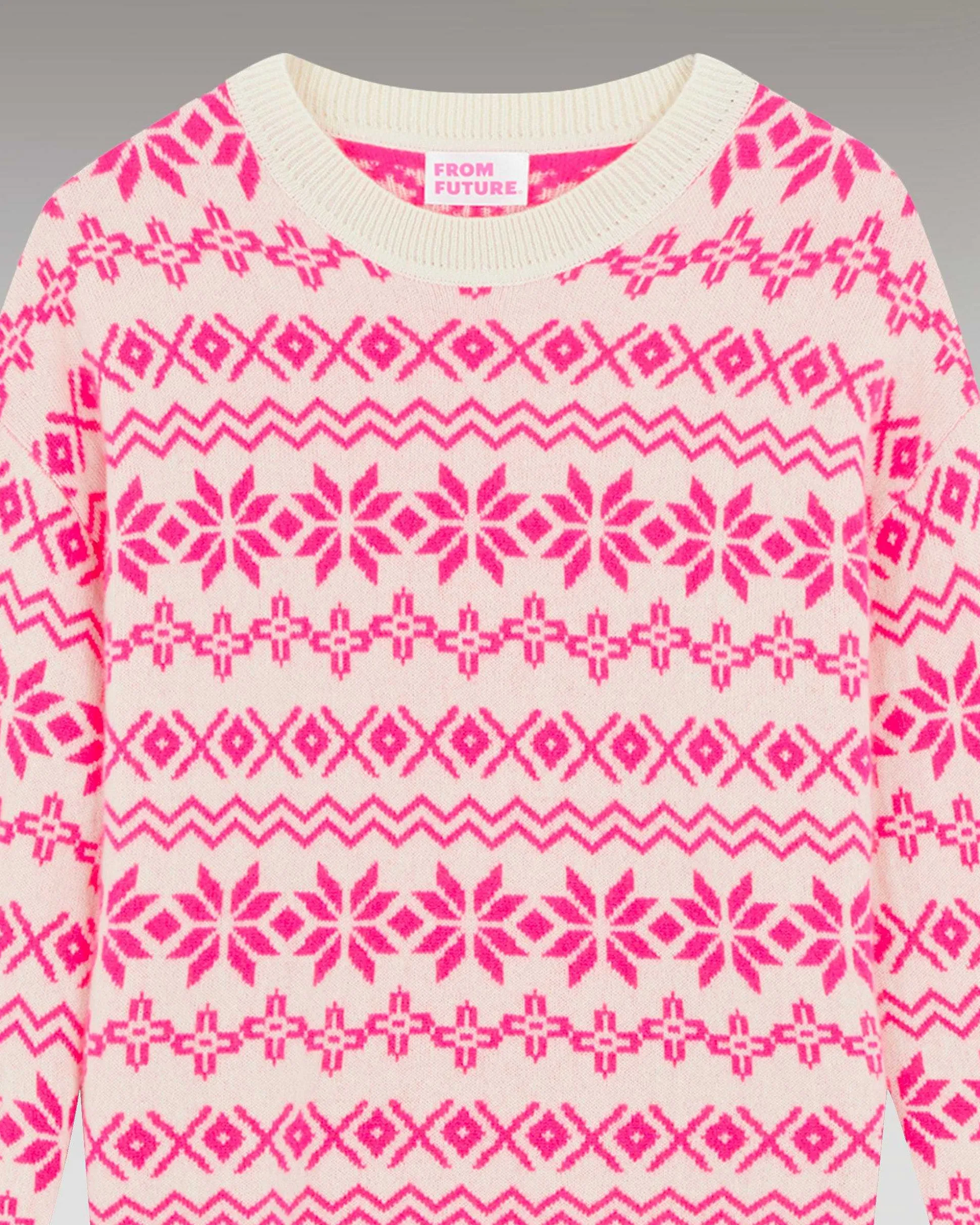 Pull Col Rond Norvegien Bicolore