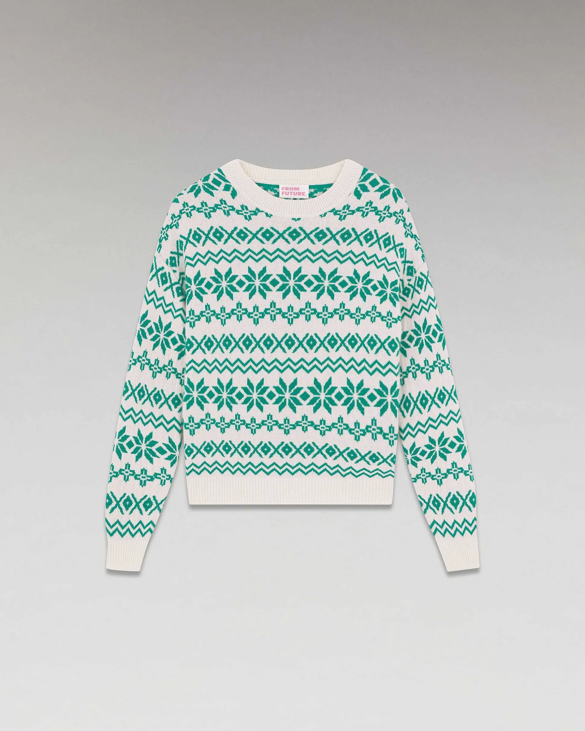 Pull Col Rond Norvegien Bicolore