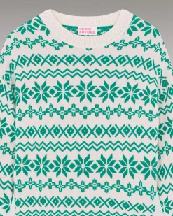 Pull Col Rond Norvegien Bicolore