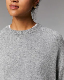 Pull Col Rond Oversize Leger