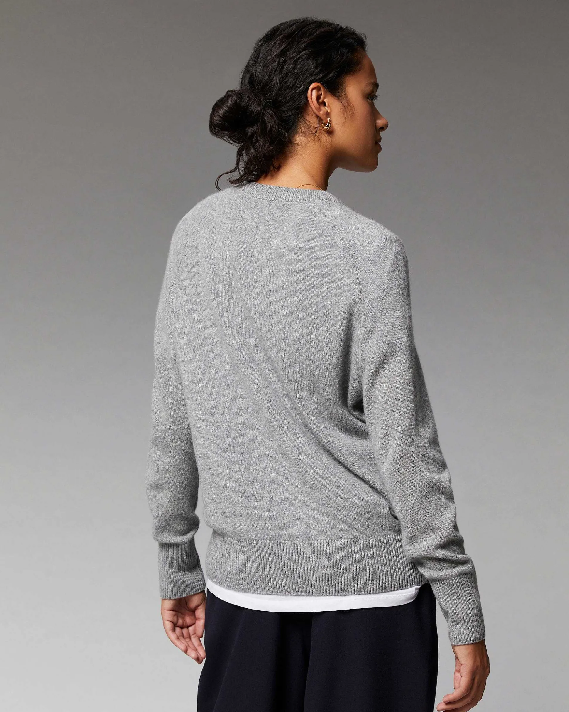 Pull Col Rond Oversize Leger