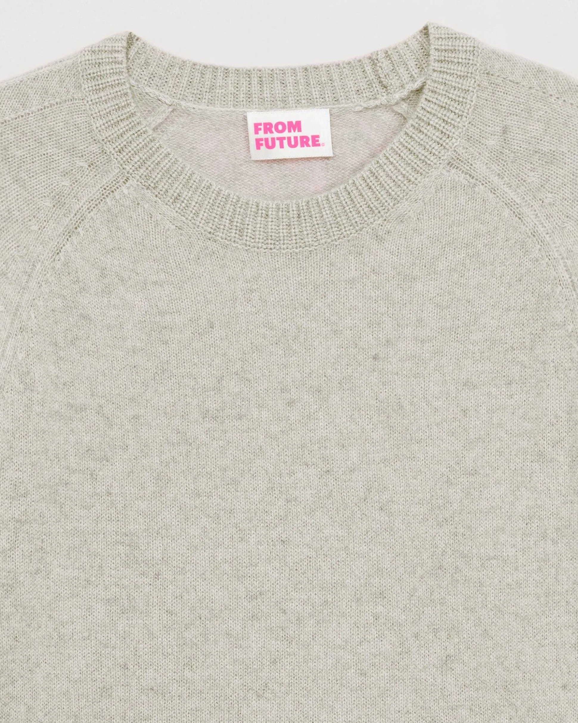 Pull Col Rond Oversize Leger