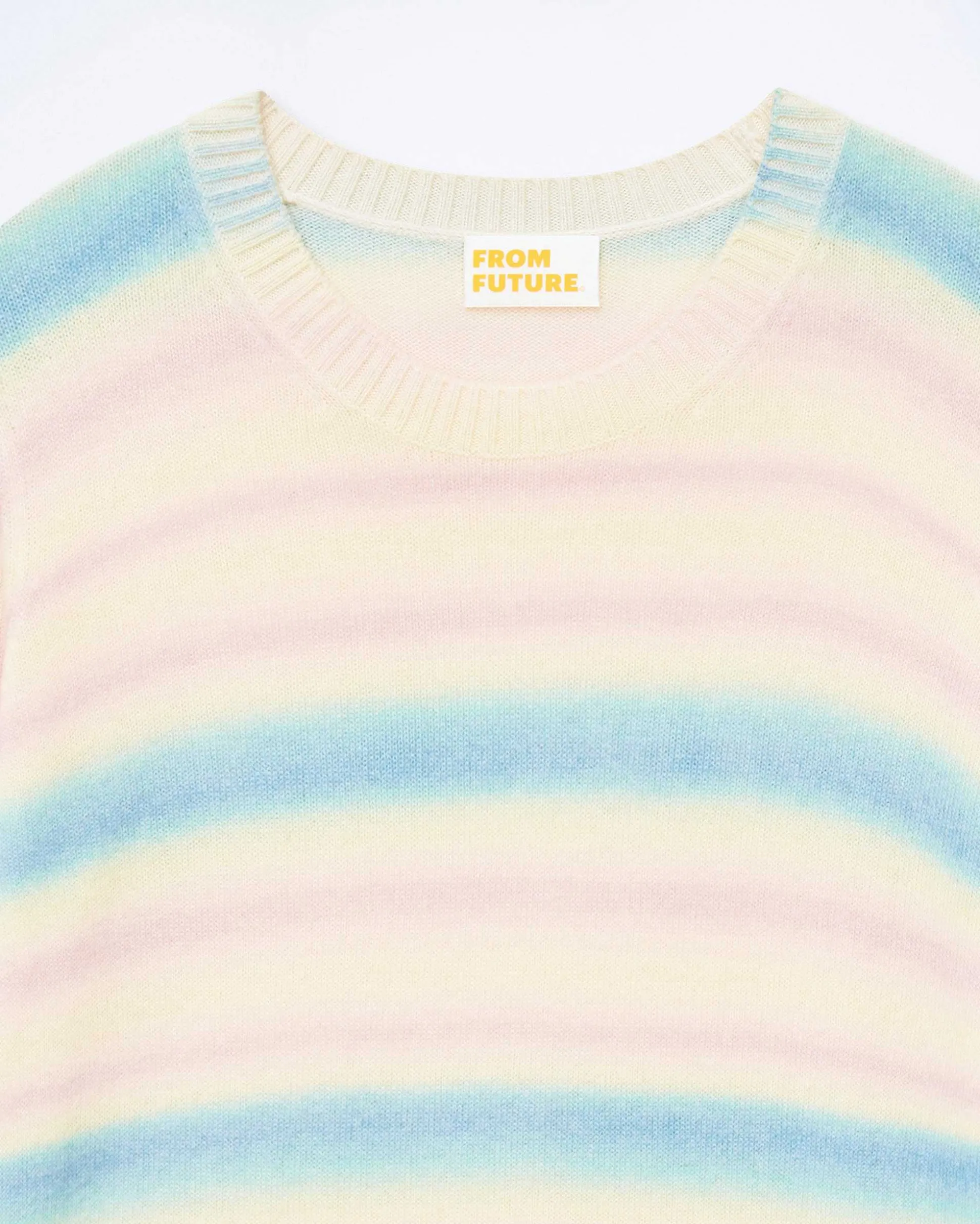 Pull Col Rond Rayures Fondues