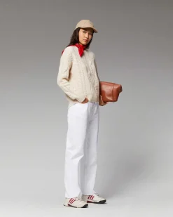 Pull Col Rond Torsades Epais