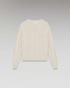 Pull Col Rond Torsades Epais