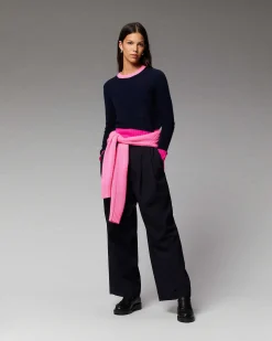 Pull Col Rond Tricolore