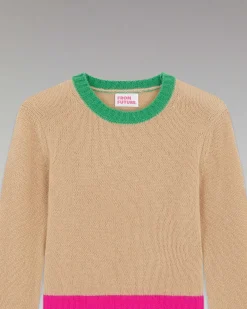 Pull Col Rond Tricolore